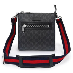 Gucci Messenger Shoulder Bag Crossbody GG Supreme Leather Black